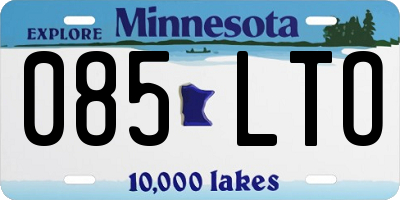 MN license plate 085LTO