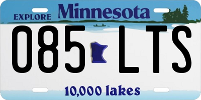 MN license plate 085LTS