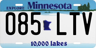 MN license plate 085LTV