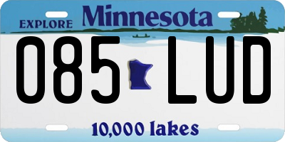 MN license plate 085LUD
