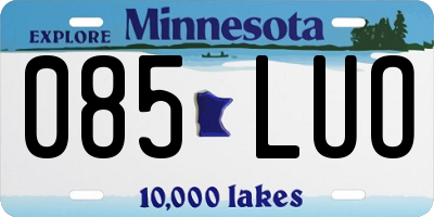 MN license plate 085LUO