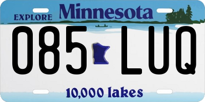 MN license plate 085LUQ
