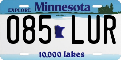 MN license plate 085LUR