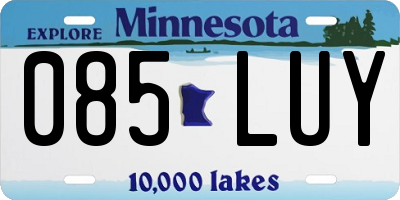 MN license plate 085LUY