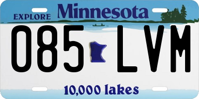 MN license plate 085LVM
