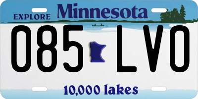MN license plate 085LVO