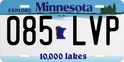 MN license plate 085LVP