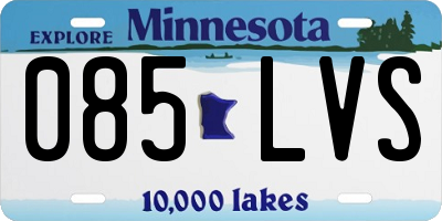 MN license plate 085LVS