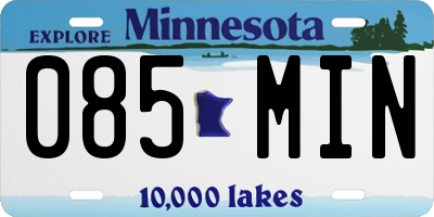MN license plate 085MIN