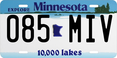 MN license plate 085MIV