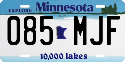 MN license plate 085MJF
