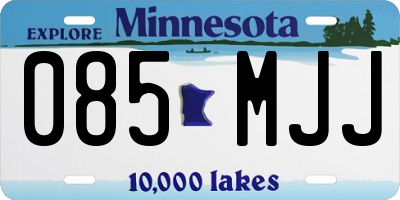 MN license plate 085MJJ