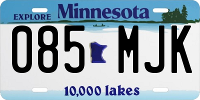 MN license plate 085MJK