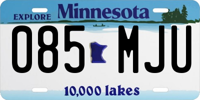 MN license plate 085MJU