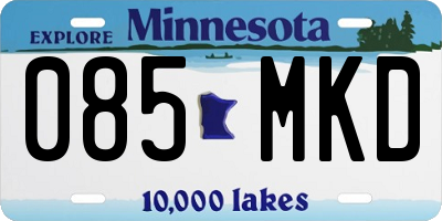 MN license plate 085MKD