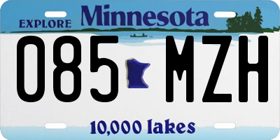 MN license plate 085MZH