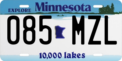 MN license plate 085MZL