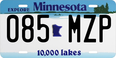 MN license plate 085MZP