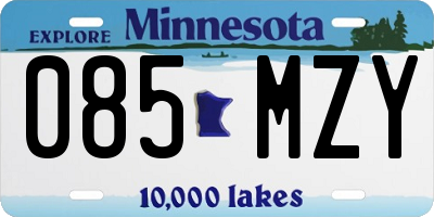MN license plate 085MZY