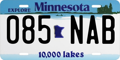 MN license plate 085NAB