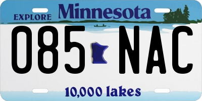 MN license plate 085NAC