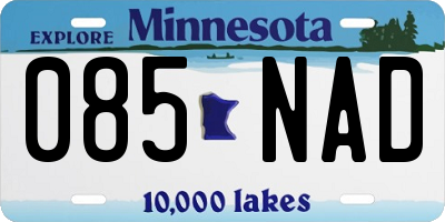 MN license plate 085NAD