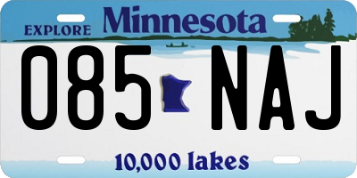 MN license plate 085NAJ
