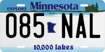 MN license plate 085NAL