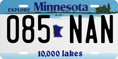 MN license plate 085NAN