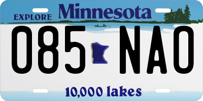 MN license plate 085NAO