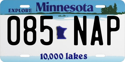 MN license plate 085NAP