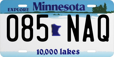 MN license plate 085NAQ