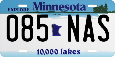 MN license plate 085NAS