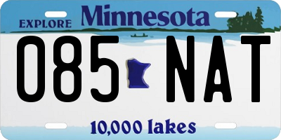 MN license plate 085NAT