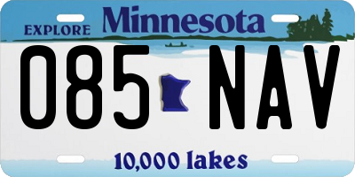 MN license plate 085NAV