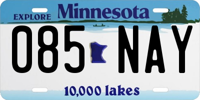 MN license plate 085NAY