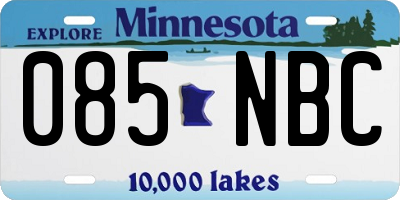 MN license plate 085NBC