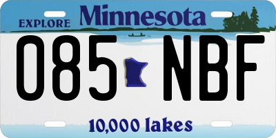 MN license plate 085NBF