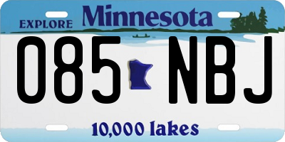 MN license plate 085NBJ