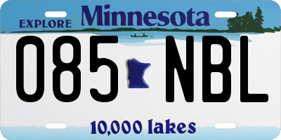 MN license plate 085NBL