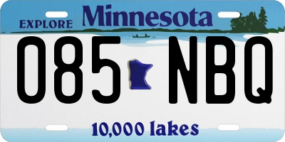 MN license plate 085NBQ