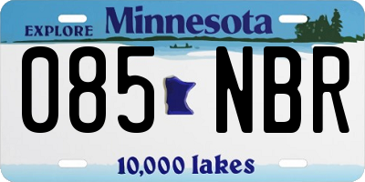 MN license plate 085NBR