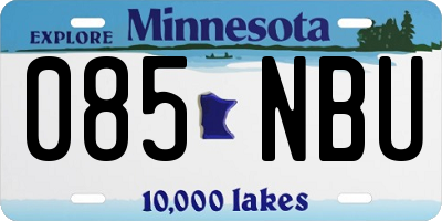 MN license plate 085NBU