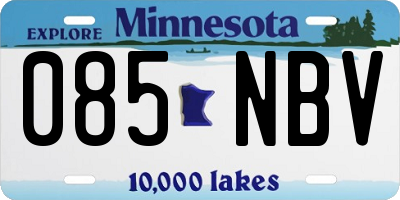 MN license plate 085NBV
