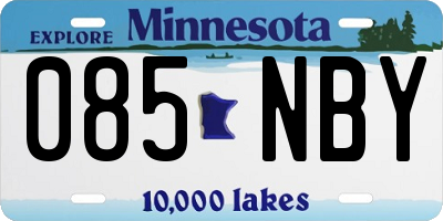 MN license plate 085NBY