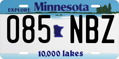 MN license plate 085NBZ