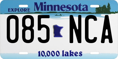 MN license plate 085NCA