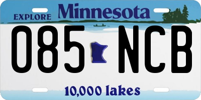 MN license plate 085NCB