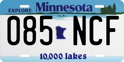 MN license plate 085NCF