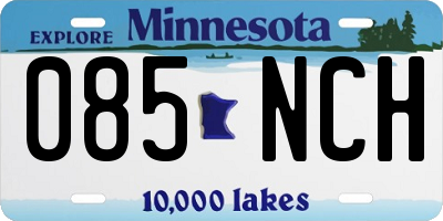 MN license plate 085NCH
